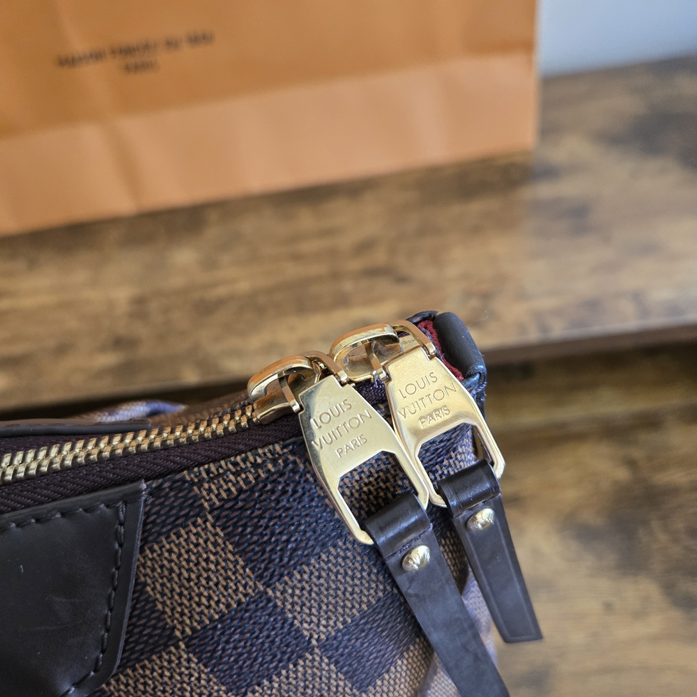 Louis Vuitton Brown Damier Ebene Tote with Peanuts Motifs - Picture 13 of 13